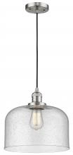 Innovations Lighting 201C-SN-G74-L-LED - Bell - 1 Light - 12 inch - Brushed Satin Nickel - Cord hung - Mini Pendant