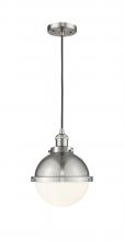 Innovations Lighting 201C-SN-HFS-81-SN - Hampden - 1 Light - 9 inch - Brushed Satin Nickel - Cord hung - Mini Pendant