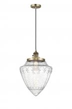 Innovations Lighting 201CSW-AB-G664-12 - Bridgeton - 1 Light - 16 inch - Antique Brass - Cord hung - Mini Pendant