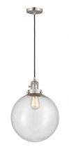 Innovations Lighting 201CSW-SN-G204-12-LED - Beacon - 1 Light - 12 inch - Brushed Satin Nickel - Cord hung - Mini Pendant