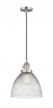 Innovations Lighting 201CSW-SN-G222 - Seneca Falls - 1 Light - 10 inch - Brushed Satin Nickel - Cord hung - Mini Pendant