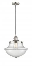 Innovations Lighting 201CSW-SN-G544-LED - Oxford - 1 Light - 12 inch - Brushed Satin Nickel - Cord hung - Mini Pendant