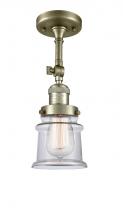 Innovations Lighting 201F-AB-G182S - Canton - 1 Light - 5 inch - Antique Brass - Semi-Flush Mount