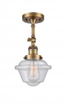 Innovations Lighting 201F-BB-G534 - Oxford - 1 Light - 7 inch - Brushed Brass - Semi-Flush Mount