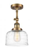 Innovations Lighting 201F-BB-G713 - Bell - 1 Light - 8 inch - Brushed Brass - Semi-Flush Mount