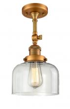 Innovations Lighting 201F-BB-G72 - Bell - 1 Light - 8 inch - Brushed Brass - Semi-Flush Mount