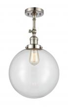 Innovations Lighting 201F-PN-G202-12 - Beacon - 1 Light - 12 inch - Polished Nickel - Semi-Flush Mount