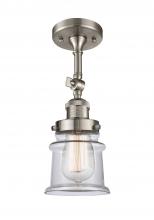 Innovations Lighting 201F-SN-G182S - Canton - 1 Light - 5 inch - Brushed Satin Nickel - Semi-Flush Mount