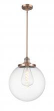 Innovations Lighting 201S-AC-G202-14 - Beacon - 1 Light - 14 inch - Antique Copper - Stem Hung - Pendant