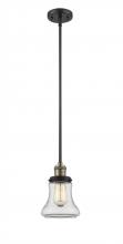 Innovations Lighting 201S-BAB-G192 - Bellmont - 1 Light - 7 inch - Black Antique Brass - Stem Hung - Mini Pendant