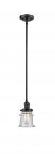 Innovations Lighting 201S-BK-G181S - Canton - 1 Light - 5 inch - Matte Black - Stem Hung - Mini Pendant