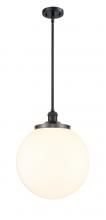 Innovations Lighting 201S-BK-G201-14 - Beacon - 1 Light - 14 inch - Matte Black - Stem Hung - Pendant