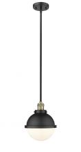 Innovations Lighting 201S-BK-HFS-81-BK - Hampden - 1 Light - 9 inch - Matte Black - Stem Hung - Mini Pendant