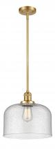 Innovations Lighting 201S-SG-G74-L - Bell - 1 Light - 12 inch - Satin Gold - Stem Hung - Mini Pendant