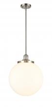 Innovations Lighting 201S-SN-G201-14 - Beacon - 1 Light - 14 inch - Brushed Satin Nickel - Stem Hung - Pendant