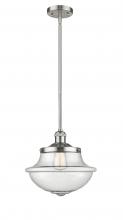 Innovations Lighting 201S-SN-G544-LED - Oxford - 1 Light - 12 inch - Brushed Satin Nickel - Stem Hung - Mini Pendant