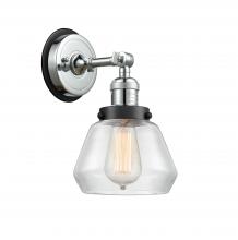 Innovations Lighting 203PC-BPBK-HRBK-G172 - Fulton - 1 Light - 7 inch - Polished Chrome - Sconce