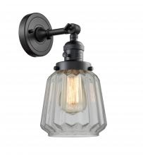 Innovations Lighting 203SW-BK-G142 - Chatham - 1 Light - 7 inch - Matte Black - Sconce