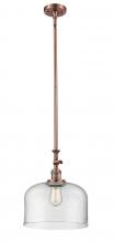 Innovations Lighting 206-AC-G72-L - Bell - 1 Light - 12 inch - Antique Copper - Stem Hung - Mini Pendant