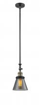 Innovations Lighting 206-BAB-G63 - Cone - 1 Light - 6 inch - Black Antique Brass - Stem Hung - Mini Pendant