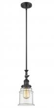 Innovations Lighting 206-BK-G182 - Canton - 1 Light - 6 inch - Matte Black - Stem Hung - Mini Pendant