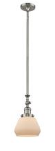 Innovations Lighting 206-SN-G171 - Fulton - 1 Light - 7 inch - Brushed Satin Nickel - Stem Hung - Mini Pendant