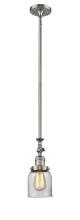 Innovations Lighting 206-SN-G52-LED - Bell - 1 Light - 5 inch - Brushed Satin Nickel - Stem Hung - Mini Pendant