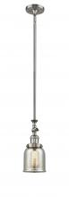 Innovations Lighting 206-SN-G58 - Bell - 1 Light - 5 inch - Brushed Satin Nickel - Stem Hung - Mini Pendant