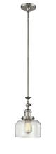 Innovations Lighting 206-SN-G72 - Bell - 1 Light - 8 inch - Brushed Satin Nickel - Stem Hung - Mini Pendant