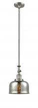 Innovations Lighting 206-SN-G78 - Bell - 1 Light - 8 inch - Brushed Satin Nickel - Stem Hung - Mini Pendant