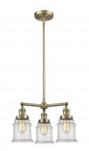 Innovations Lighting 207-AB-G184-LED - Canton - 3 Light - 18 inch - Antique Brass - Stem Hung - Chandelier