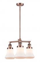 Innovations Lighting 207-AC-G191-LED - Bellmont - 3 Light - 18 inch - Antique Copper - Stem Hung - Chandelier