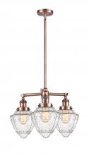 Innovations Lighting 207-AC-G664-7 - Bullet - 3 Light - 20 inch - Antique Copper - Stem Hung - Chandelier