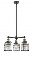 Innovations Lighting 207-BAB-G54-CE - Bell Cage - 3 Light - 19 inch - Black Antique Brass - Stem Hung - Chandelier