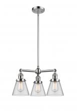 Innovations Lighting 207-PC-G62-LED - Cone - 3 Light - 19 inch - Polished Chrome - Stem Hung - Chandelier