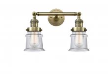  208-AB-G182S - Canton - 2 Light - 17 inch - Antique Brass - Bath Vanity Light