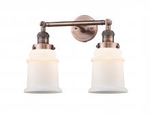  208-AC-G181 - Canton - 2 Light - 17 inch - Antique Copper - Bath Vanity Light