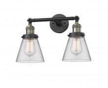 Innovations Lighting 208-BAB-G62 - Cone - 2 Light - 16 inch - Black Antique Brass - Bath Vanity Light