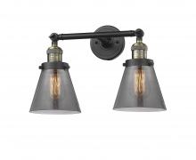 Innovations Lighting 208-BAB-G63 - Cone - 2 Light - 16 inch - Black Antique Brass - Bath Vanity Light