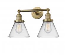 Innovations Lighting 208-BB-G42 - Cone - 2 Light - 18 inch - Brushed Brass - Bath Vanity Light