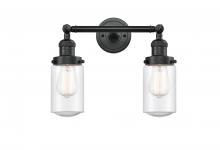  208-BK-G314 - Dover - 2 Light - 14 inch - Matte Black - Bath Vanity Light