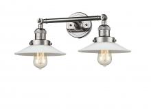 Innovations Lighting 208-PN-G1 - Halophane - 2 Light - 18 inch - Polished Nickel - Bath Vanity Light