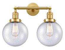 Innovations Lighting 208-SG-G204-8 - Beacon - 2 Light - 19 inch - Satin Gold - Bath Vanity Light