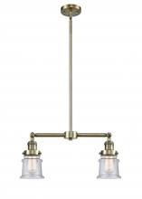 Innovations Lighting 209-AB-G184S - Canton - 2 Light - 21 inch - Antique Brass - Stem Hung - Island Light