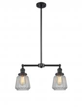 Innovations Lighting 209-BK-G142 - Chatham - 2 Light - 21 inch - Matte Black - Stem Hung - Island Light