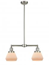 Innovations Lighting 209-SN-G171 - Fulton - 2 Light - 21 inch - Brushed Satin Nickel - Stem Hung - Island Light