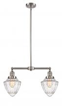  209-SN-G664-7 - Bullet - 2 Light - 24 inch - Brushed Satin Nickel - Stem Hung - Island Light