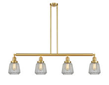 Innovations Lighting 214-SG-G142 - Chatham - 4 Light - 51 inch - Satin Gold - Stem Hung - Island Light