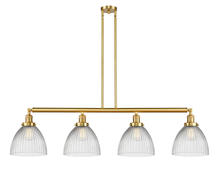 Innovations Lighting 214-SG-G222 - Seneca Falls - 4 Light - 51 inch - Satin Gold - Stem Hung - Island Light