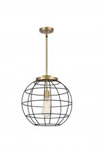 Innovations Lighting 221-1S-BB-CE-16-BK - Lake Placid - 1 Light - 16 inch - Brushed Brass - Pendant